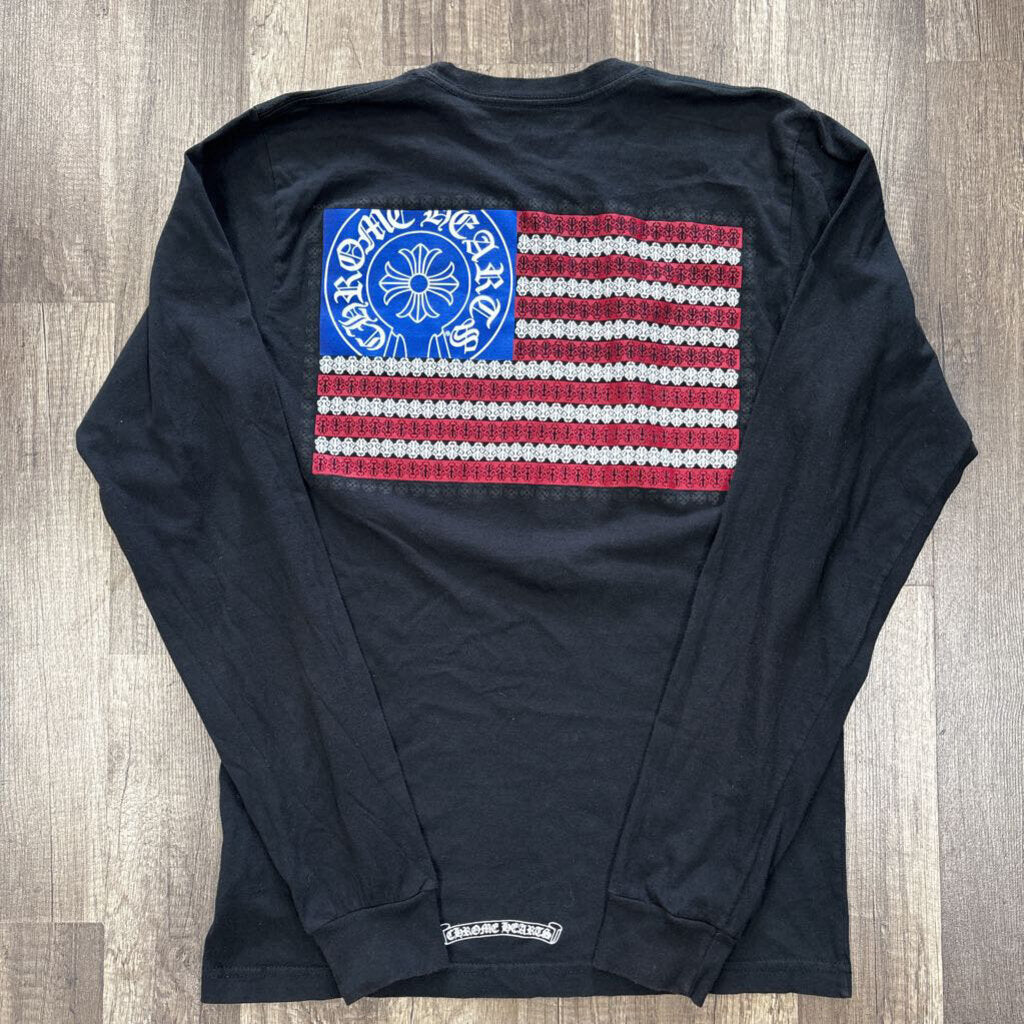 Chrome Hearts American Flag Black Long sleeve