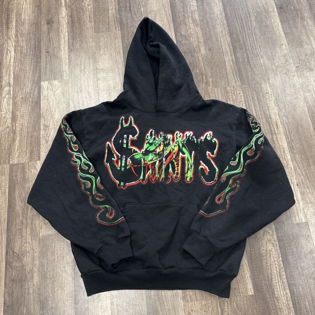 Saints logo hoodie green red yellow