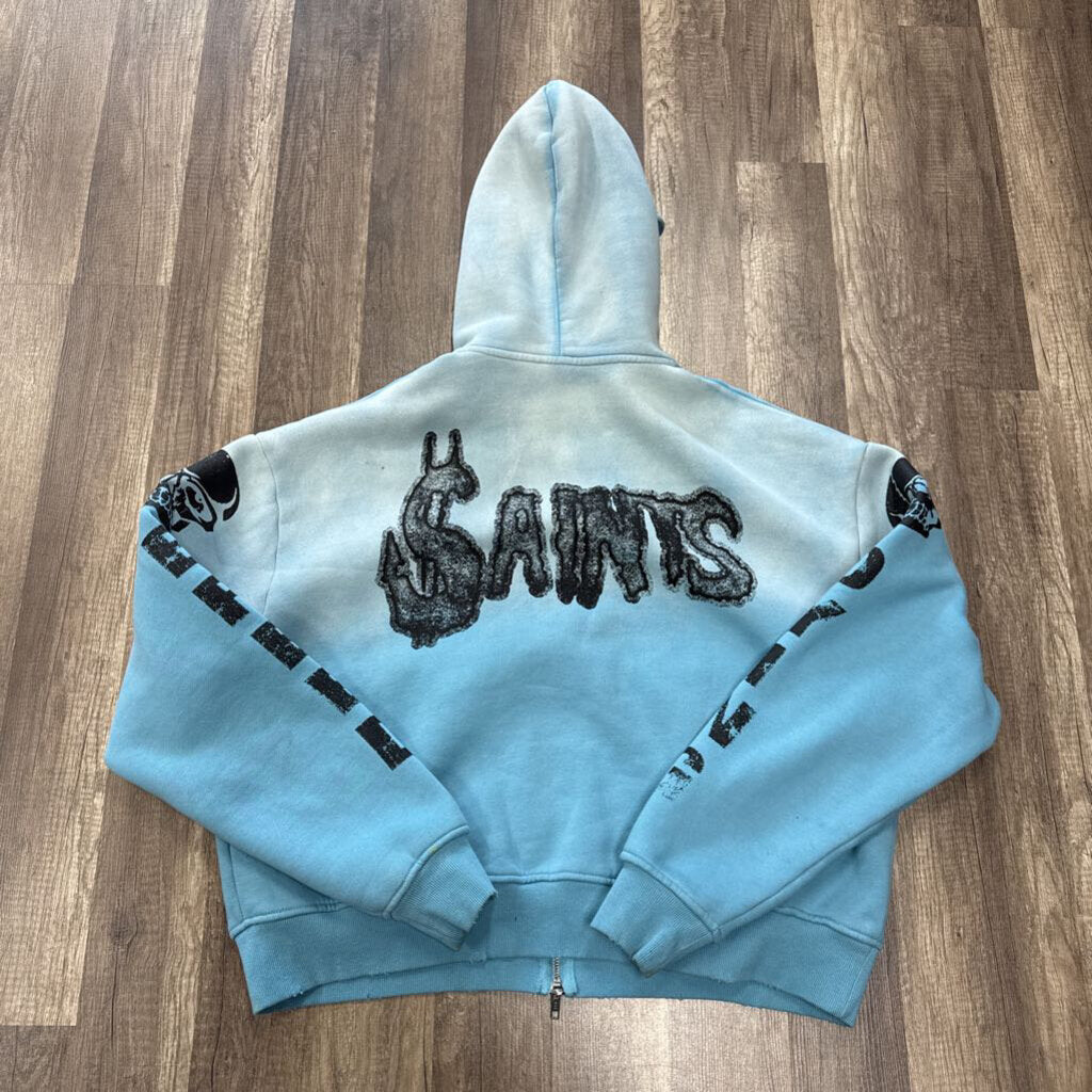 Saints Light Blue Zip Up