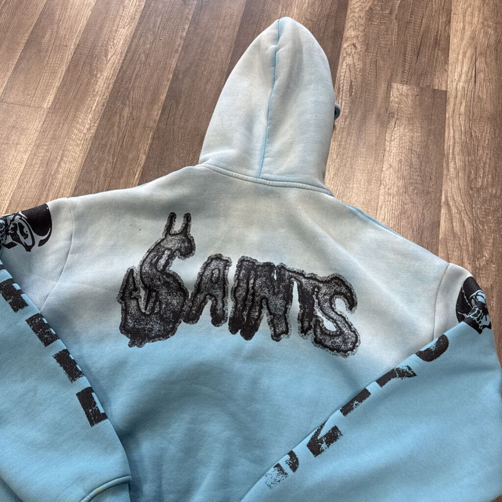 Saints Light Blue Zip Up