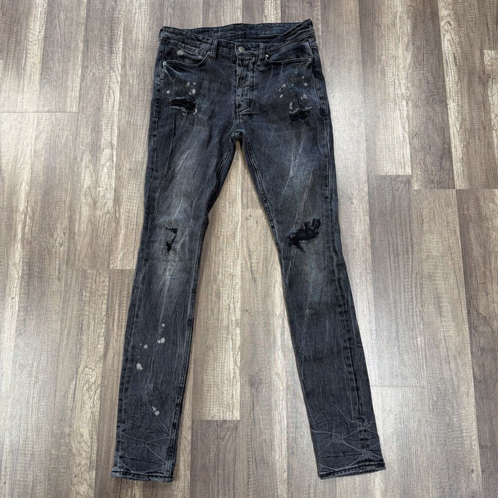 Ksubi Grey Distressed Splatter Jean