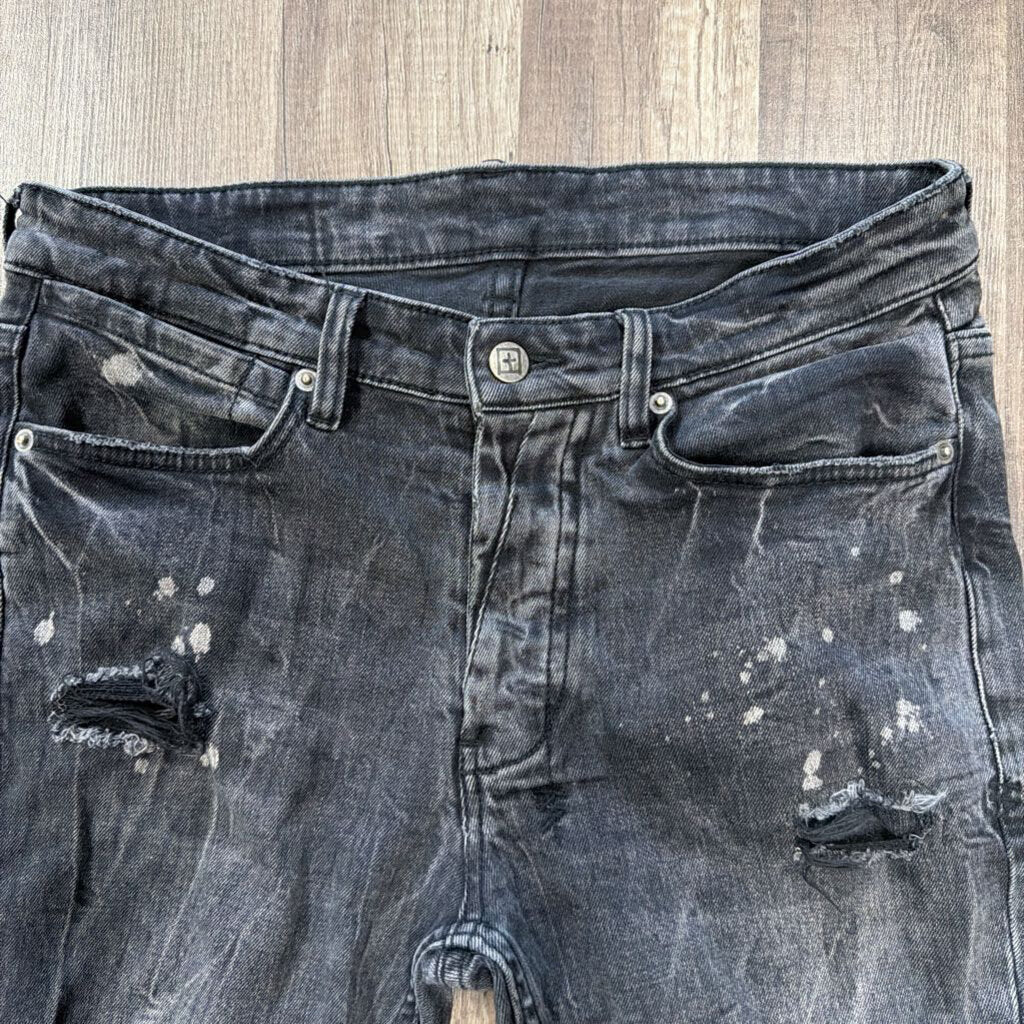 Ksubi Grey Distressed Splatter Jean