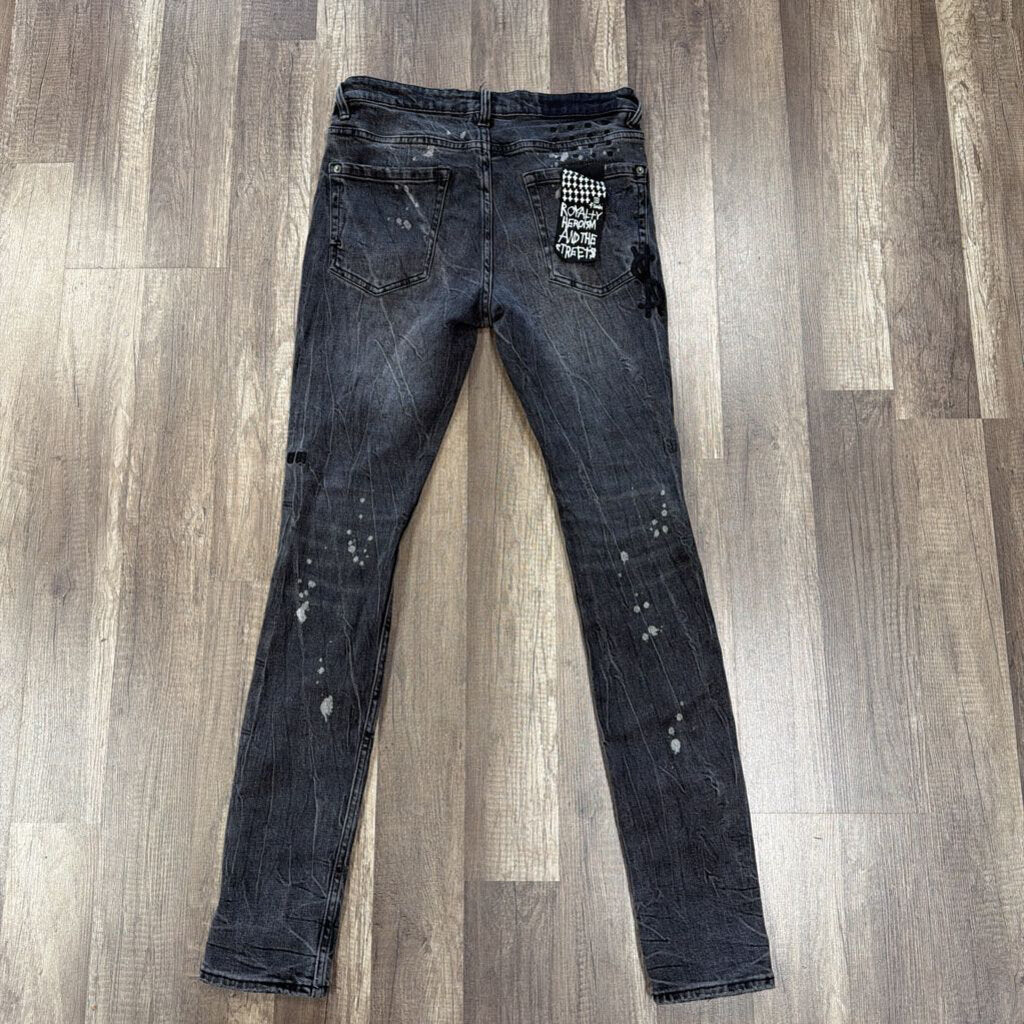 Ksubi Grey Distressed Splatter Jean