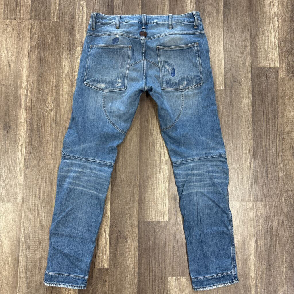 G Star Jean Blue Stich Pattern