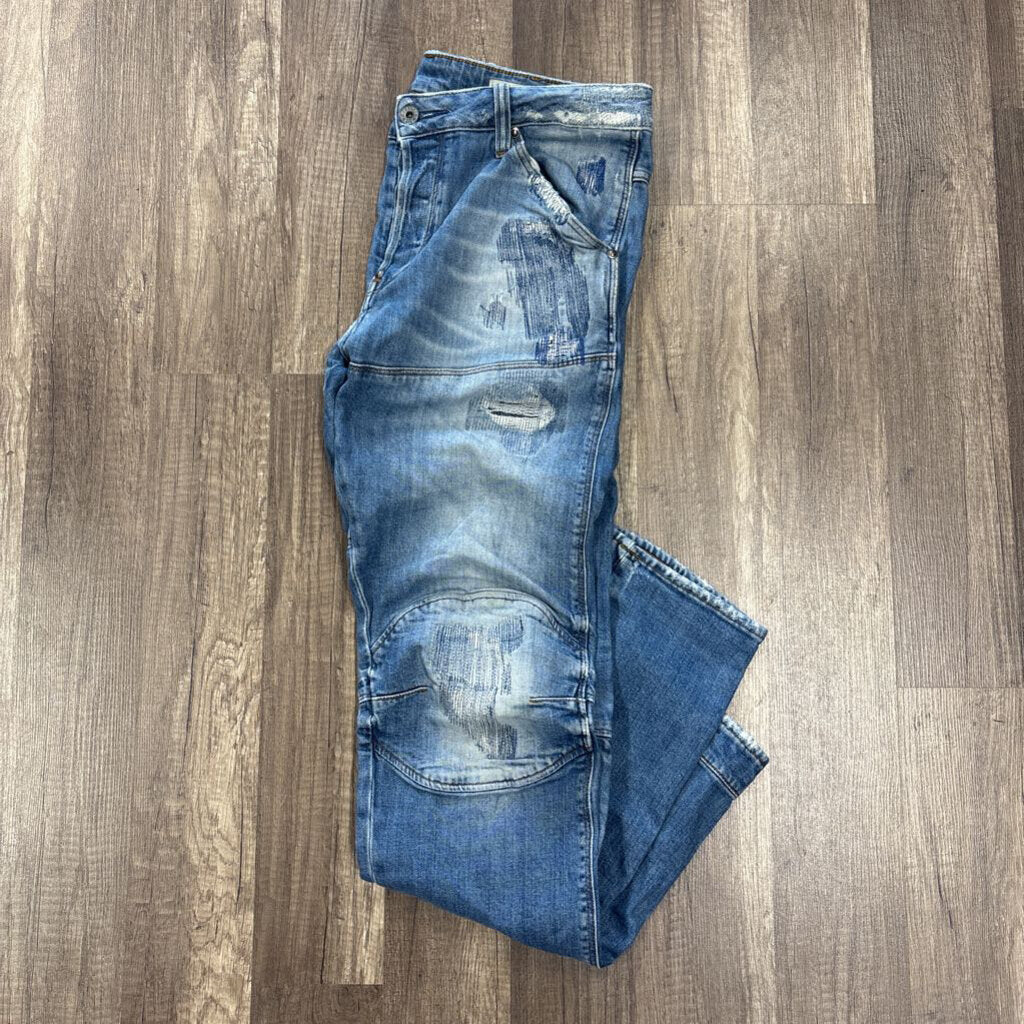 G Star Jean Blue Stich Pattern
