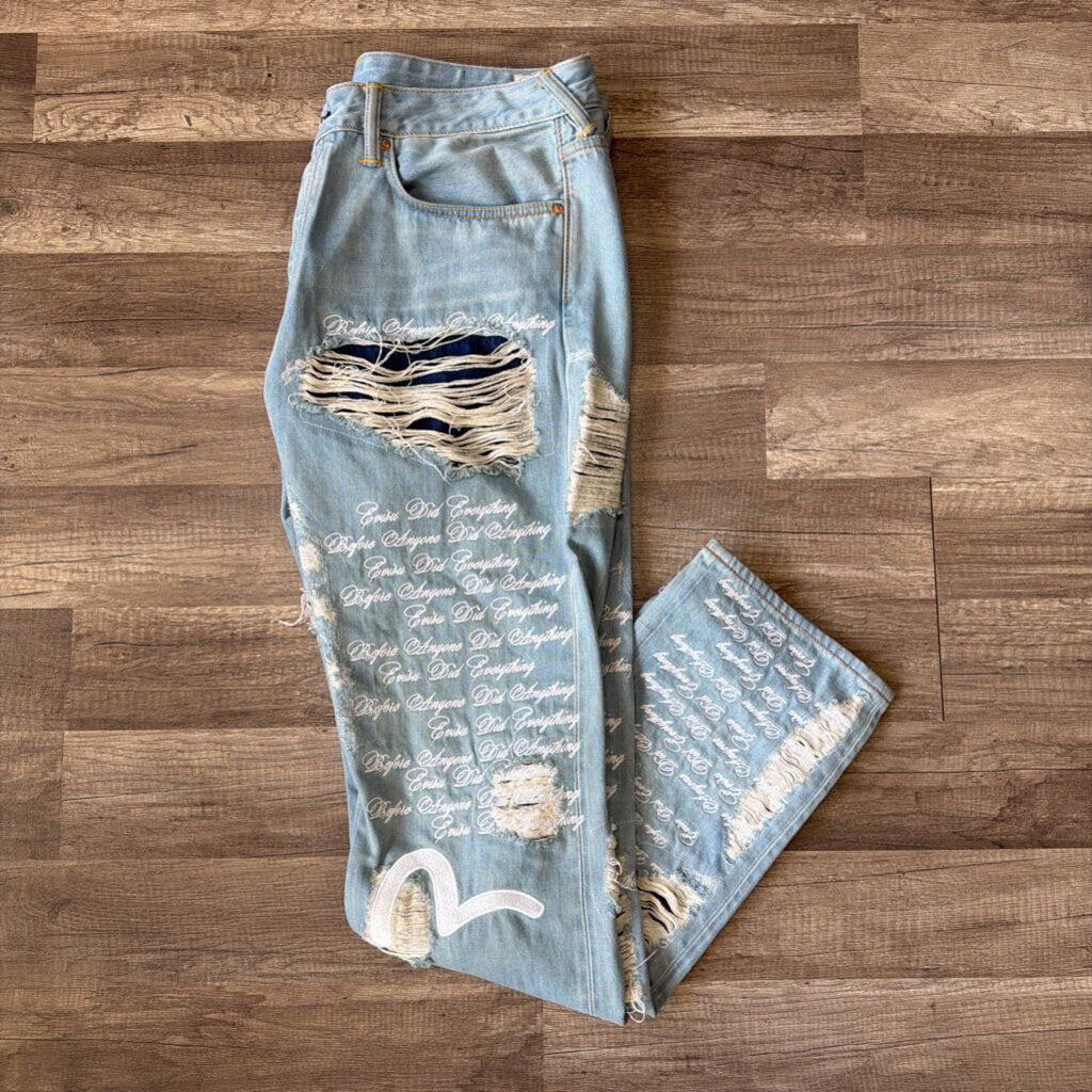 Evisu WDW Jean Seagull Distressed