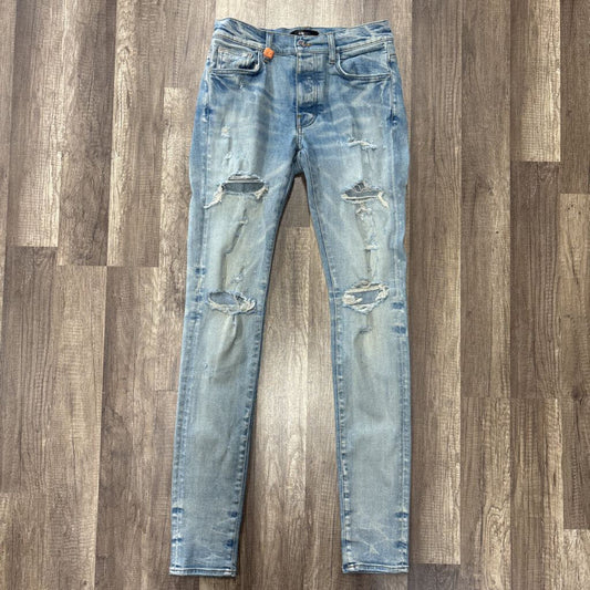 Amiri Jean Distressed Blue Medium Wash