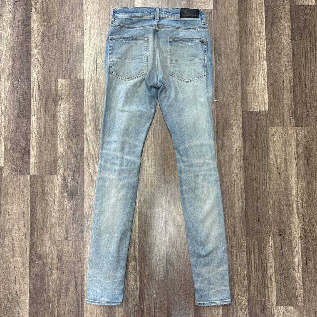 Amiri Jean Distressed Blue Medium Wash