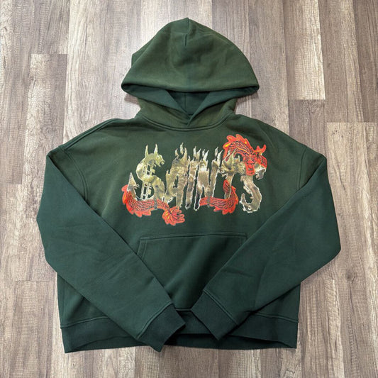 Saints Dragon Logo Hoodie Green