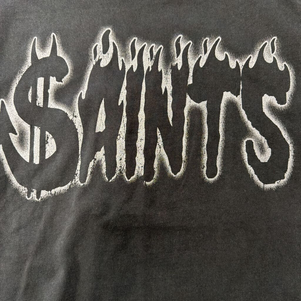 Saints Silver Flame Logo Black