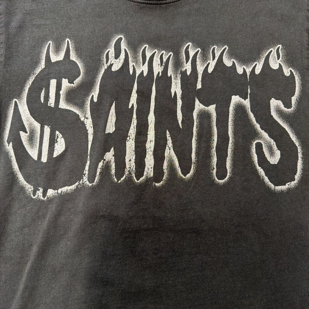 Saints Silver Flame Logo Black
