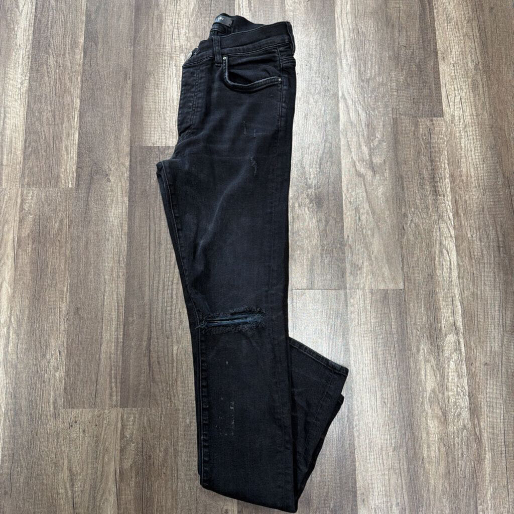 Amiri Jean Black Rip Knee