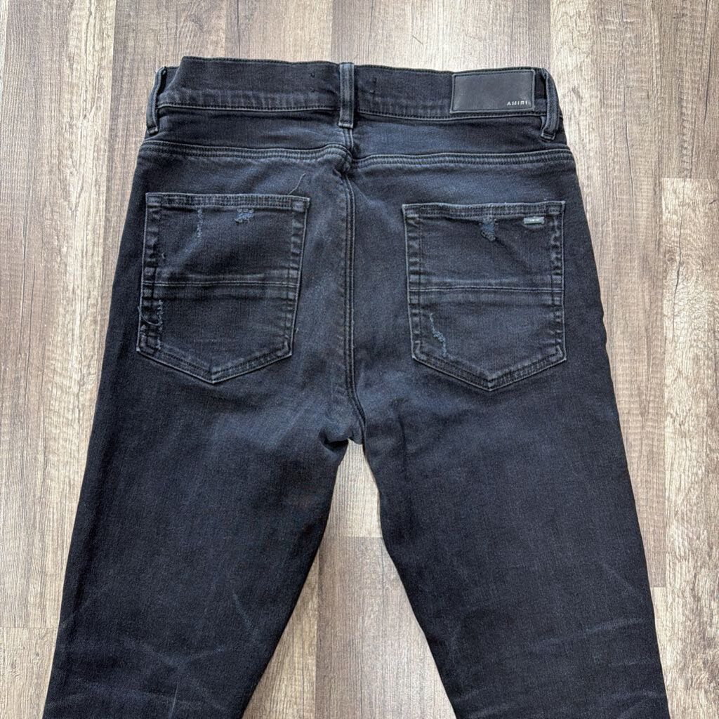 Amiri Jean Black Rip Knee
