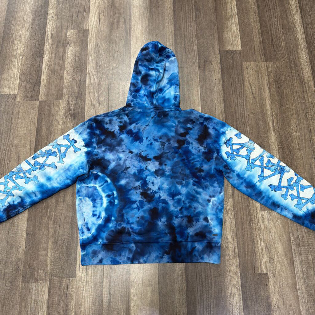 Amiri Tie Dye Blue Bone Hoodie