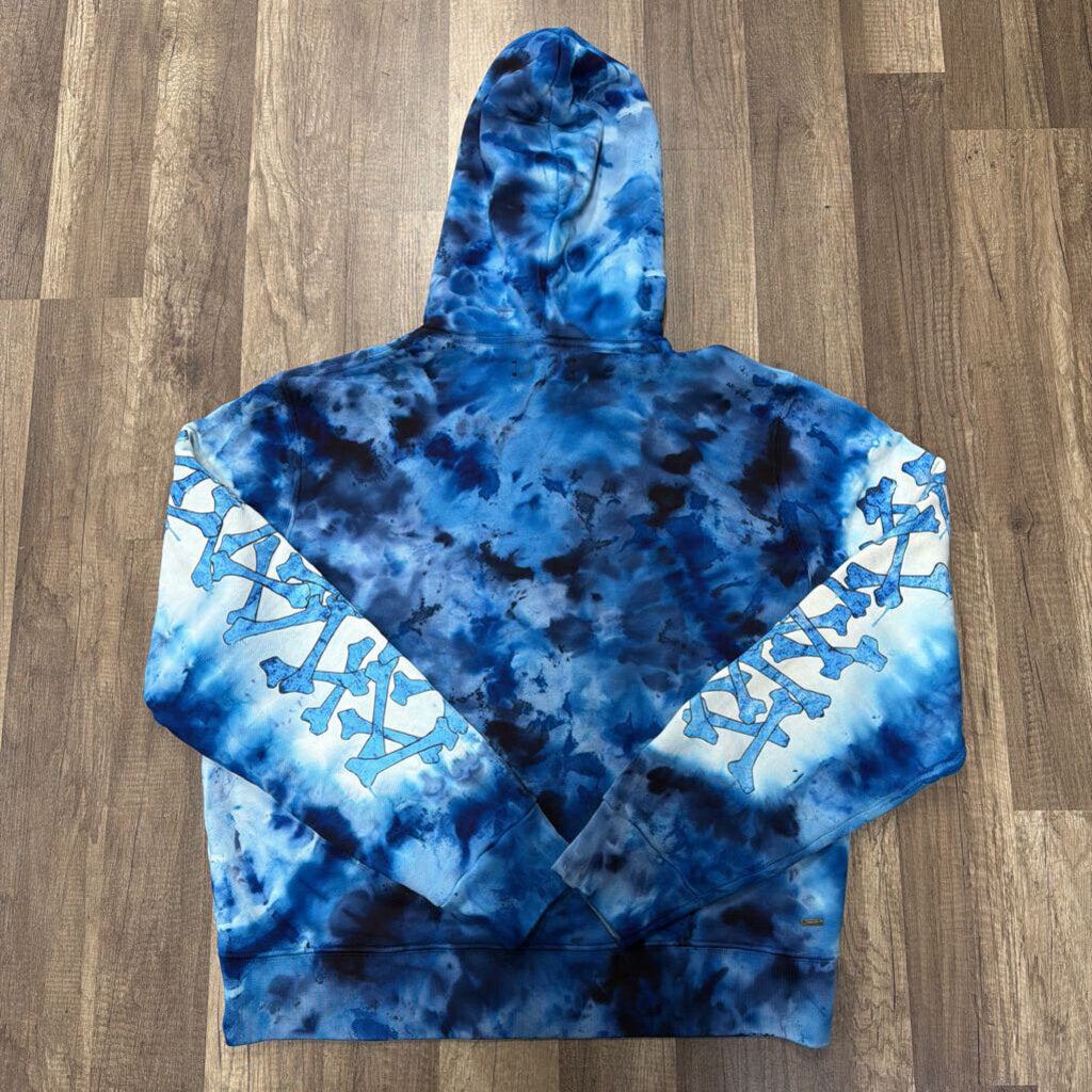 Amiri Tie Dye Blue Bone Hoodie