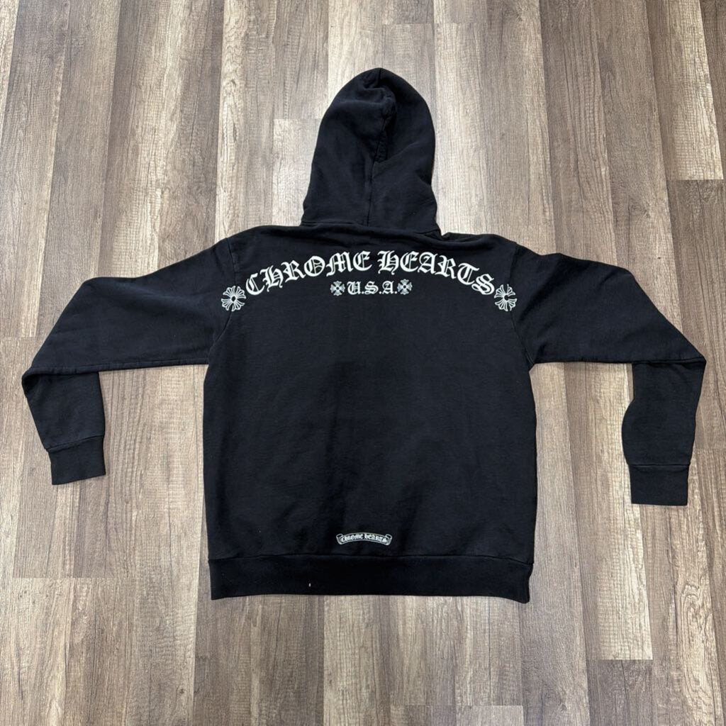 Chrome Hearts T Bar USA Hoodie Black (Flawed)
