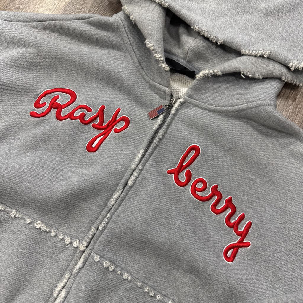 Raspberry Hills Zip Up Hoodie Grey