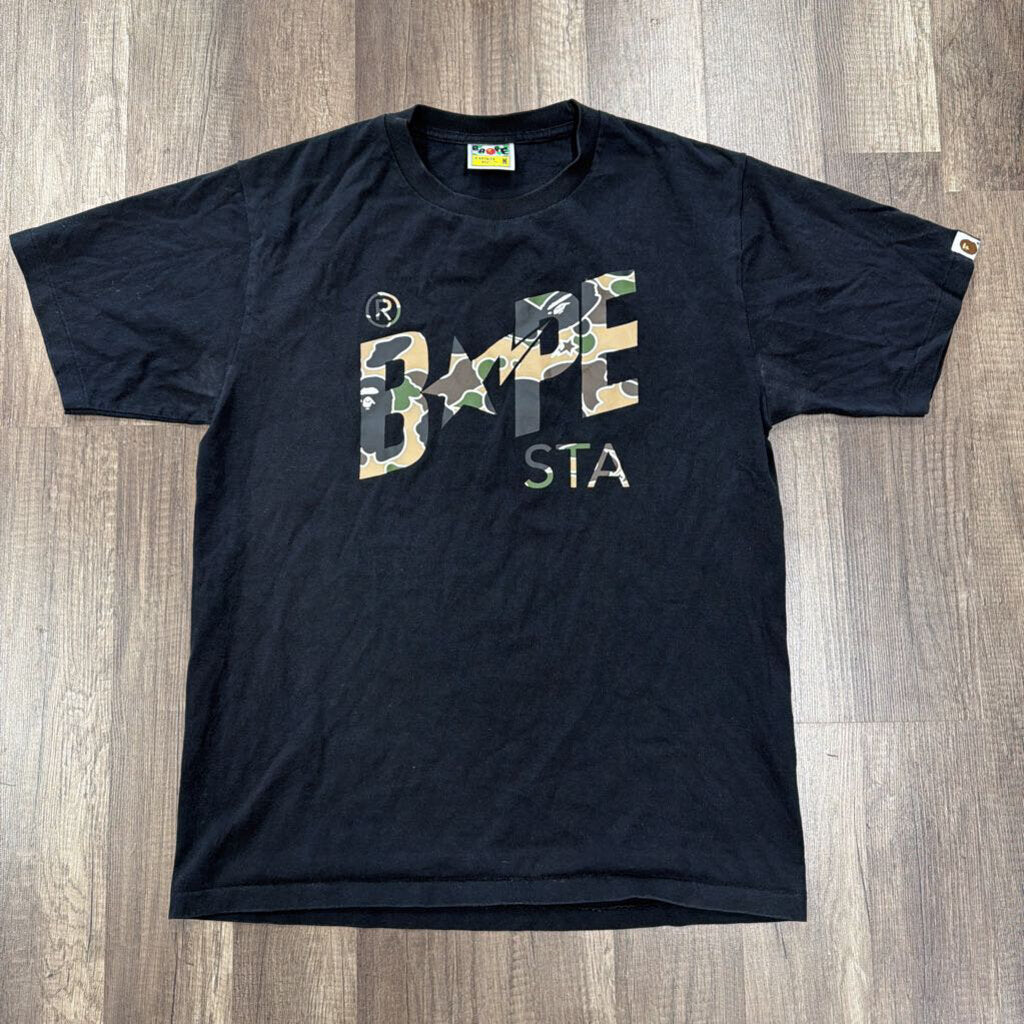 Bape Camo Logo tee Black