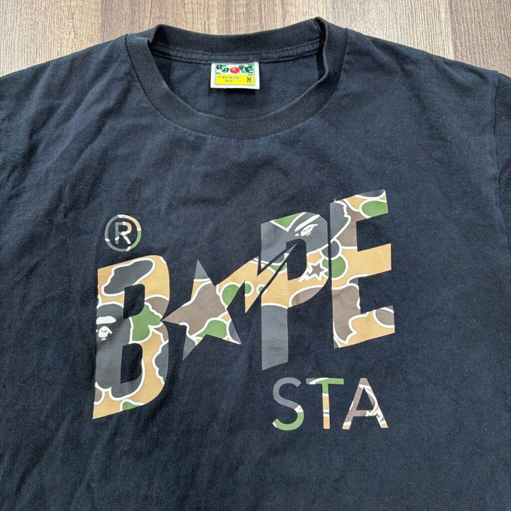 Bape Camo Logo tee Black