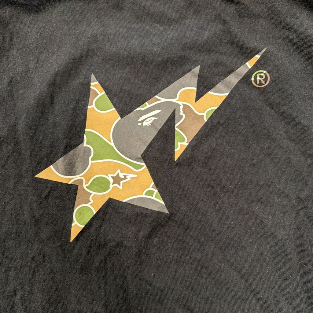 Bape Camo Logo tee Black