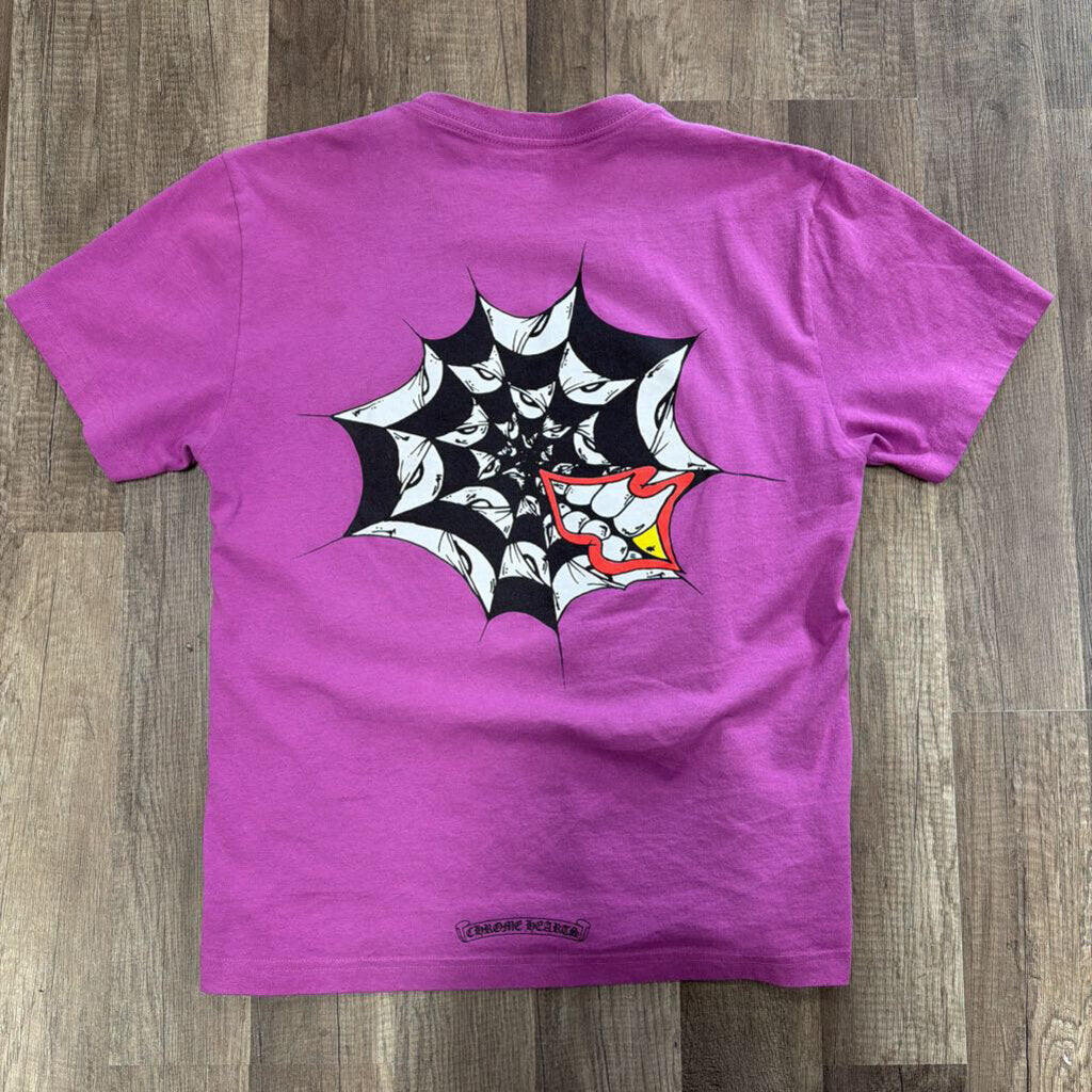 Chrome Hearts Matty Boy Spider Web Purple Tee