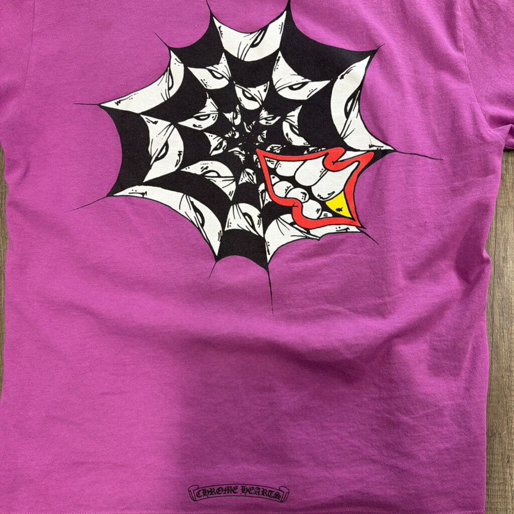 Chrome Hearts Matty Boy Spider Web Purple Tee
