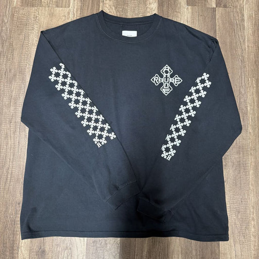 Rhude Biker Cross Black Long Sleeve