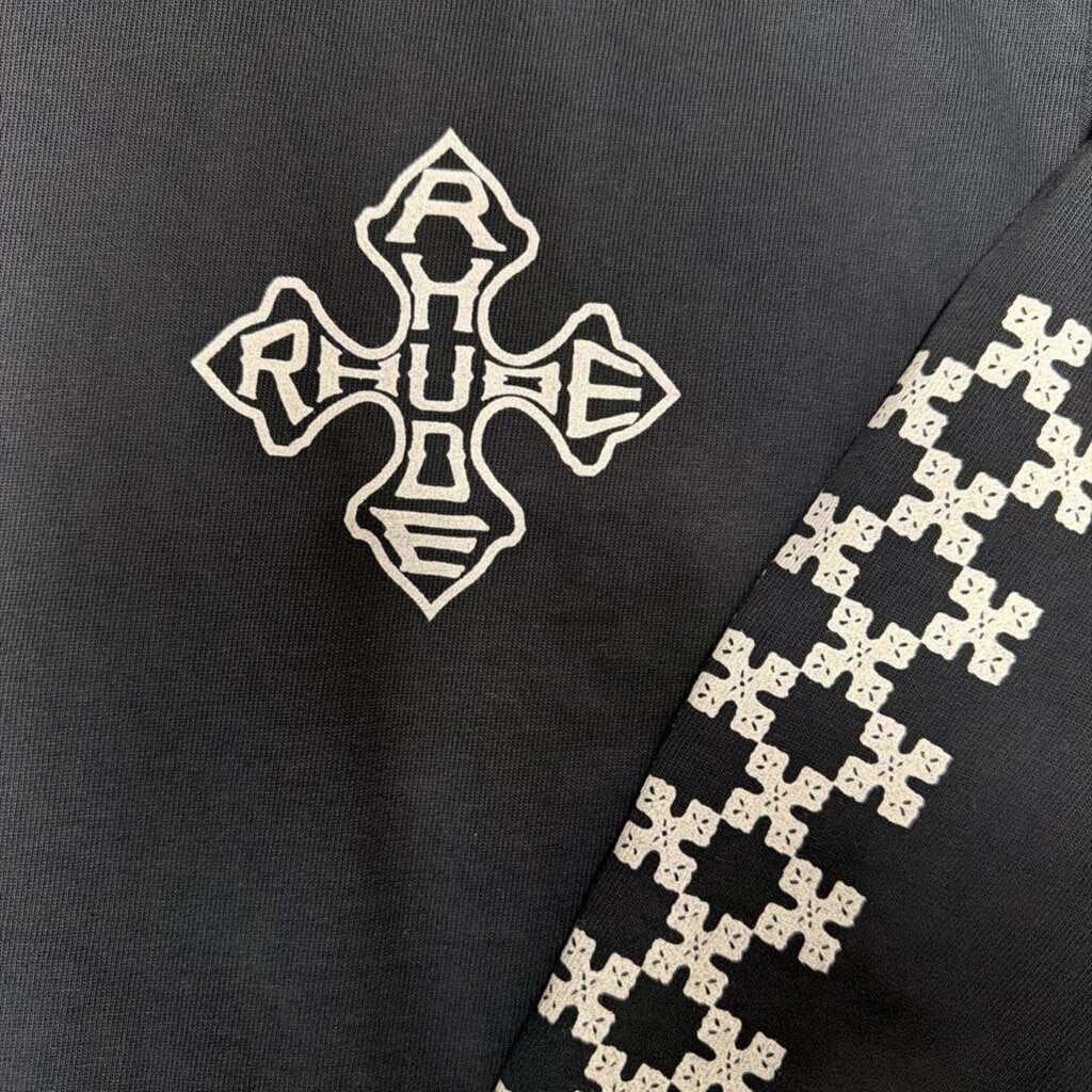Rhude Biker Cross Black Long Sleeve