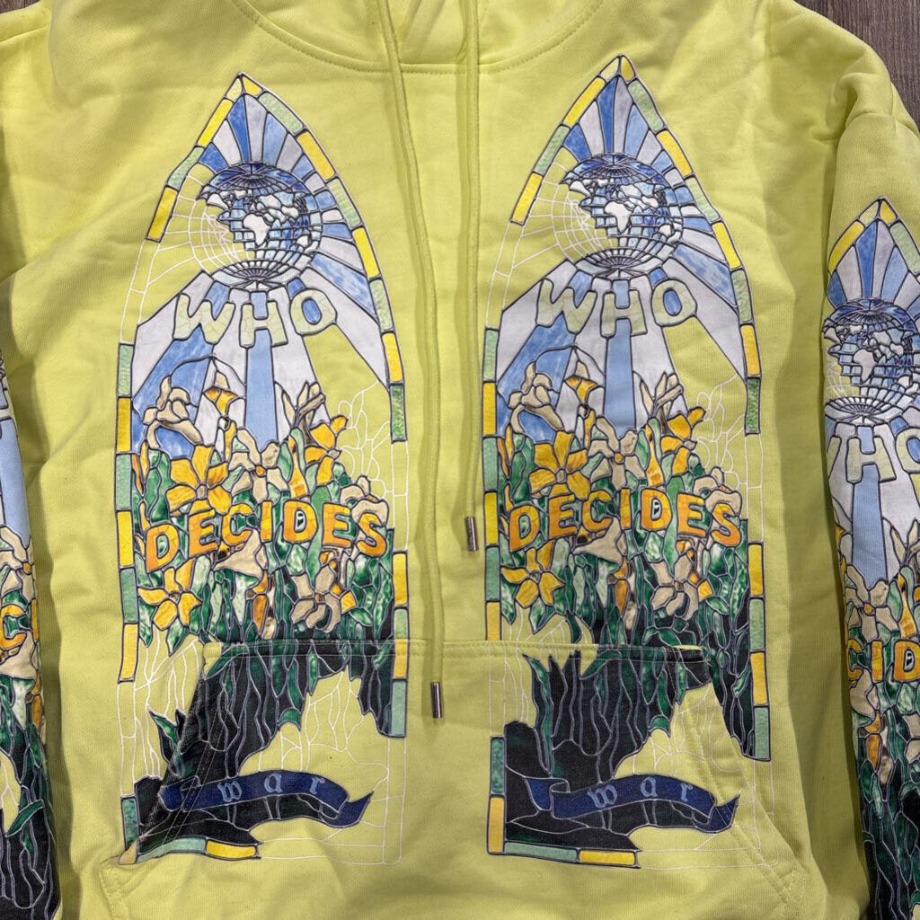 Who decides war neon hoodie