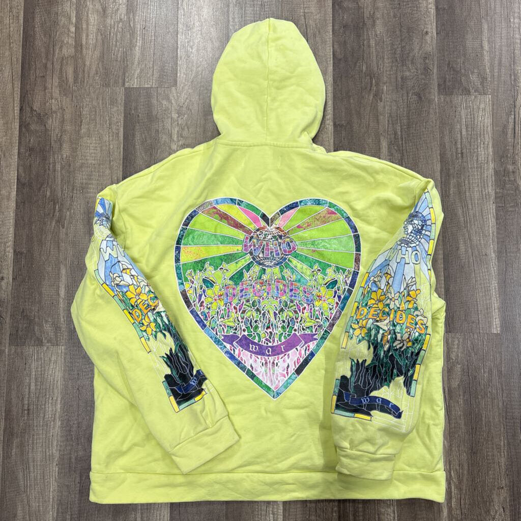 Who decides war neon hoodie