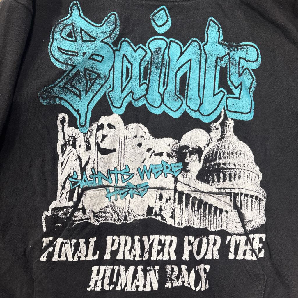 Saints black blue capital hoodie