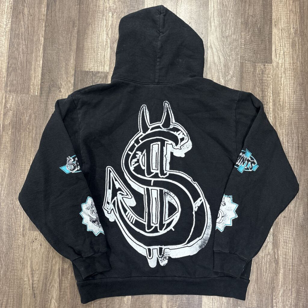 Saints black blue capital hoodie