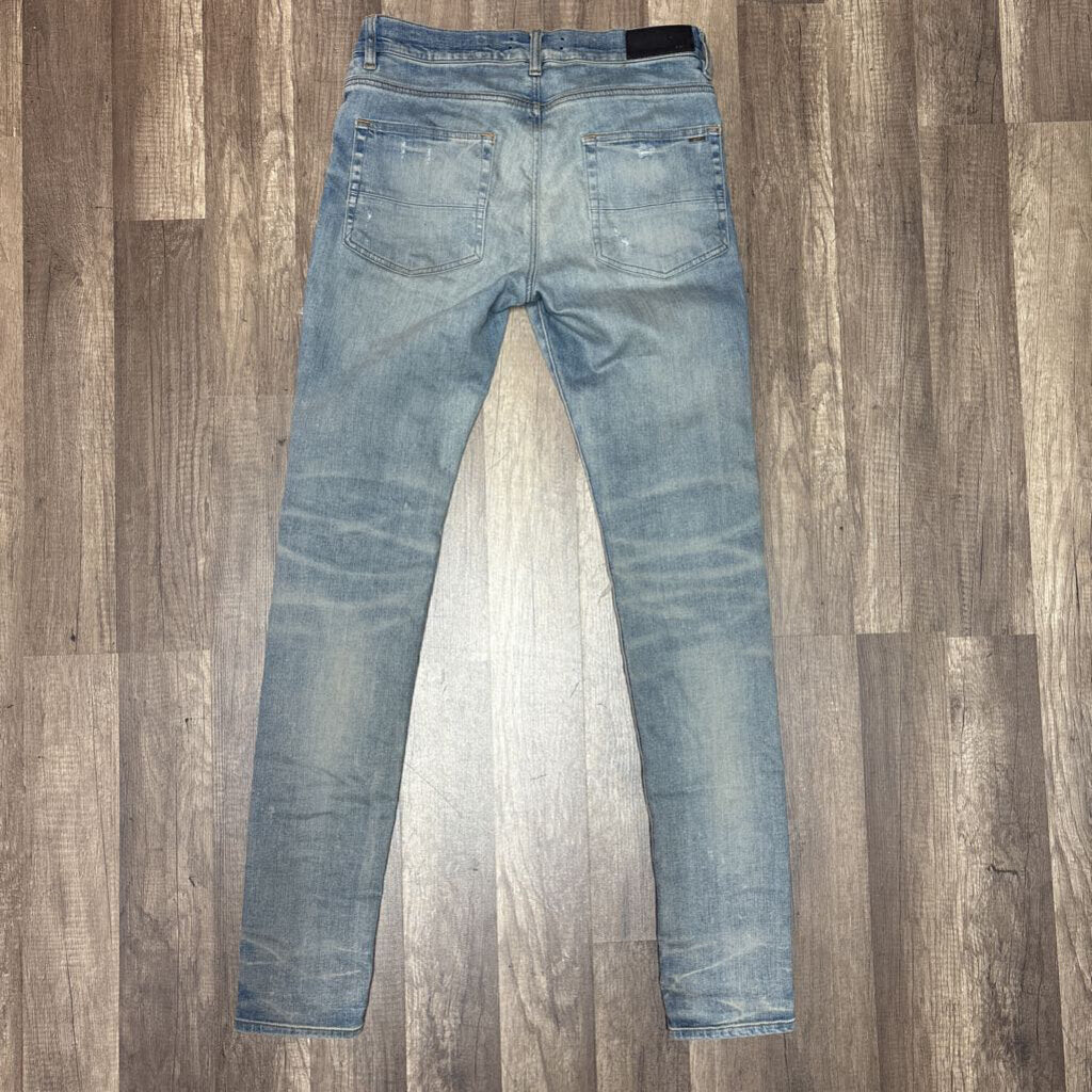 Amiri jean mx1 red flannel patch