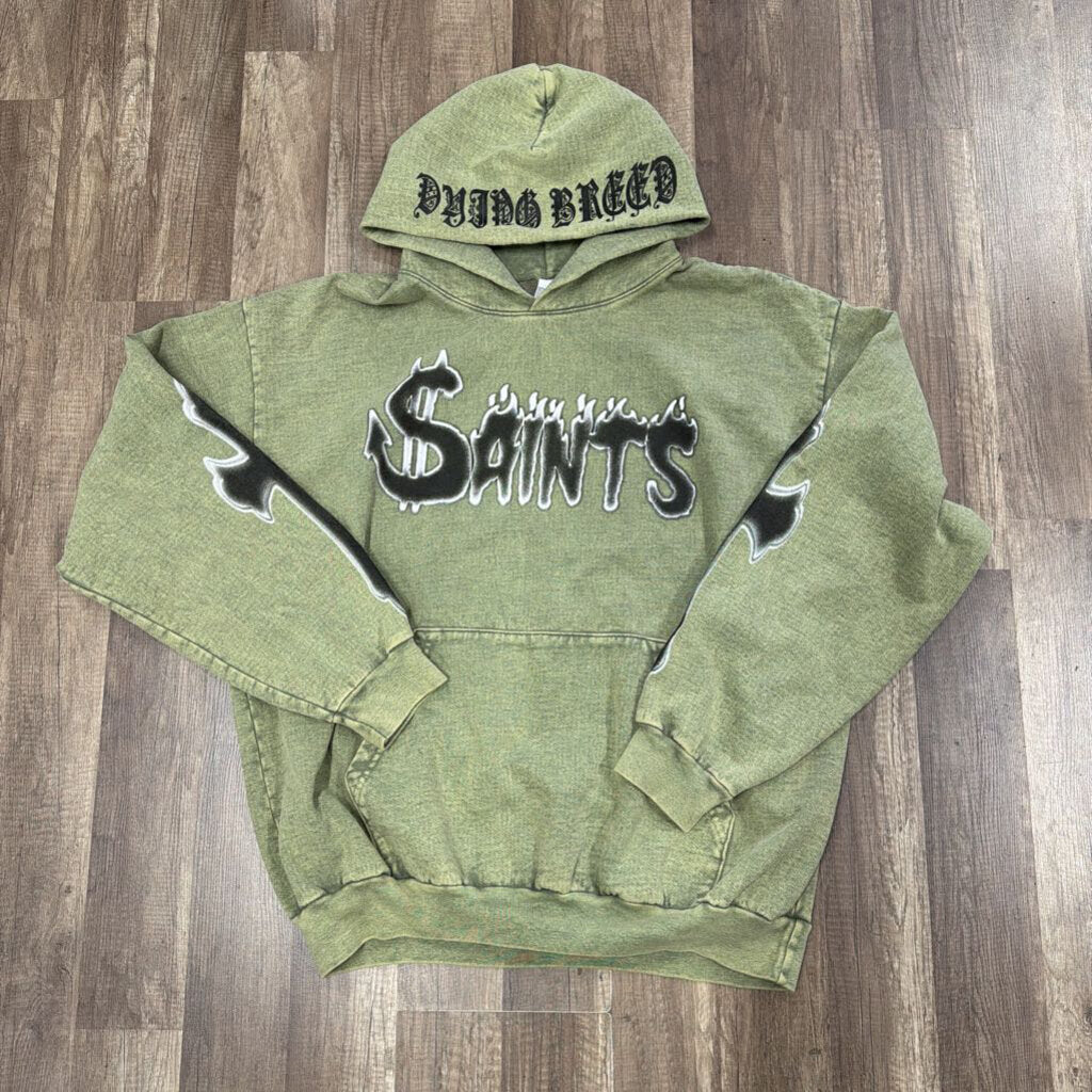 Saints Hoodie Green Dying Breed Hood