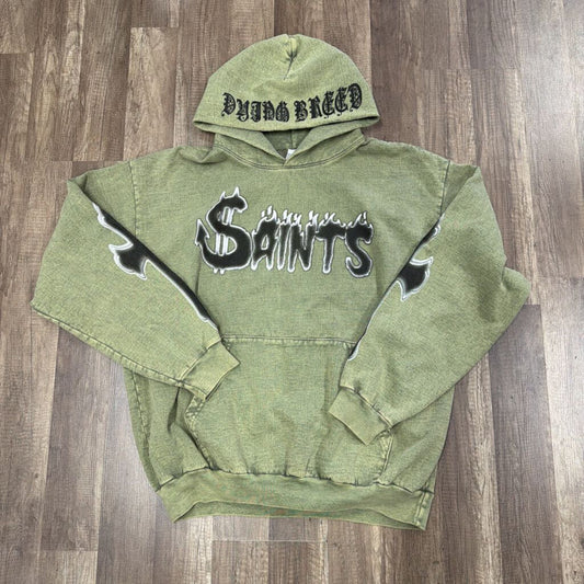 Saints Hoodie Green Dying Breed Hood