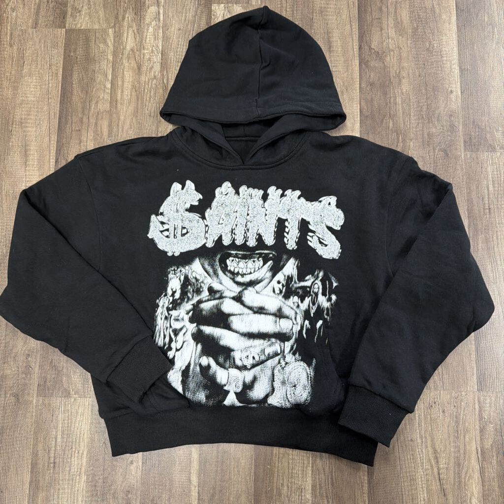 Saints Bling Hoodie Black