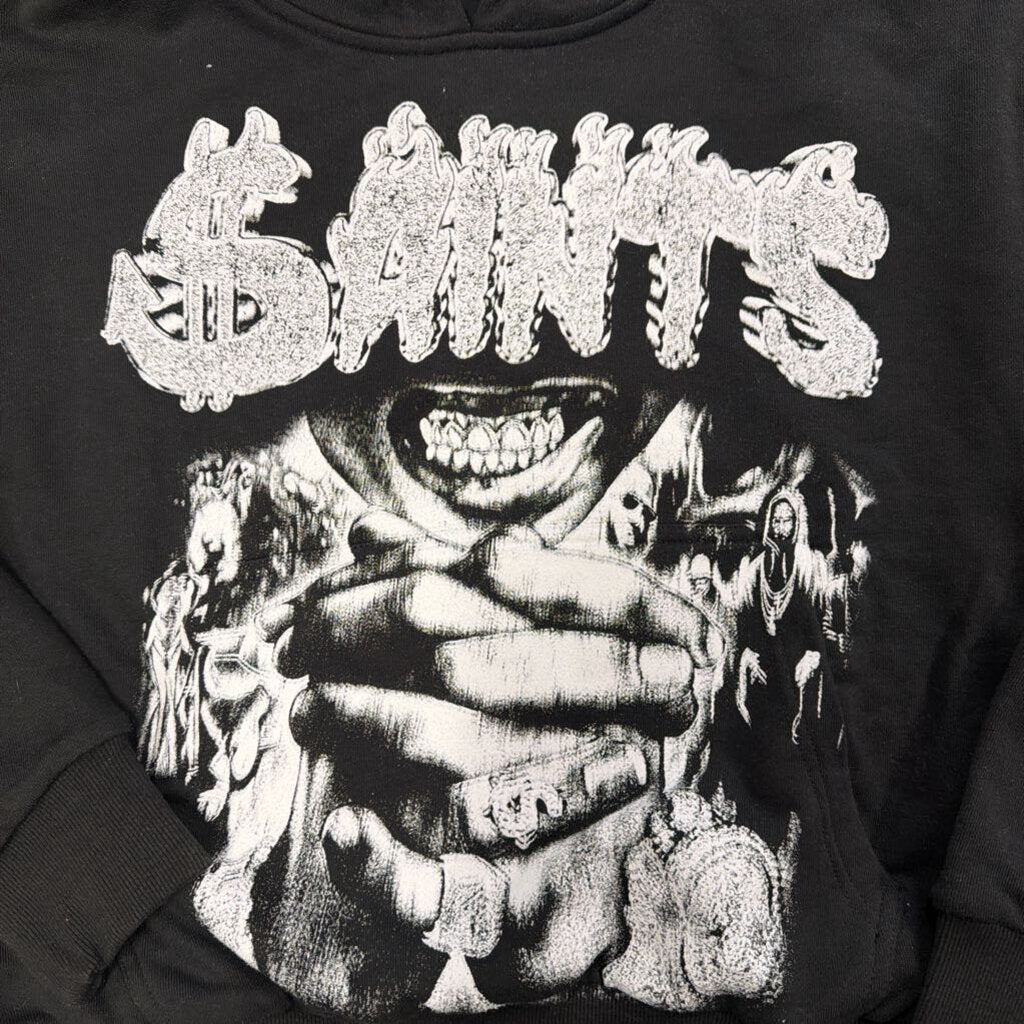 Saints Bling Hoodie Black