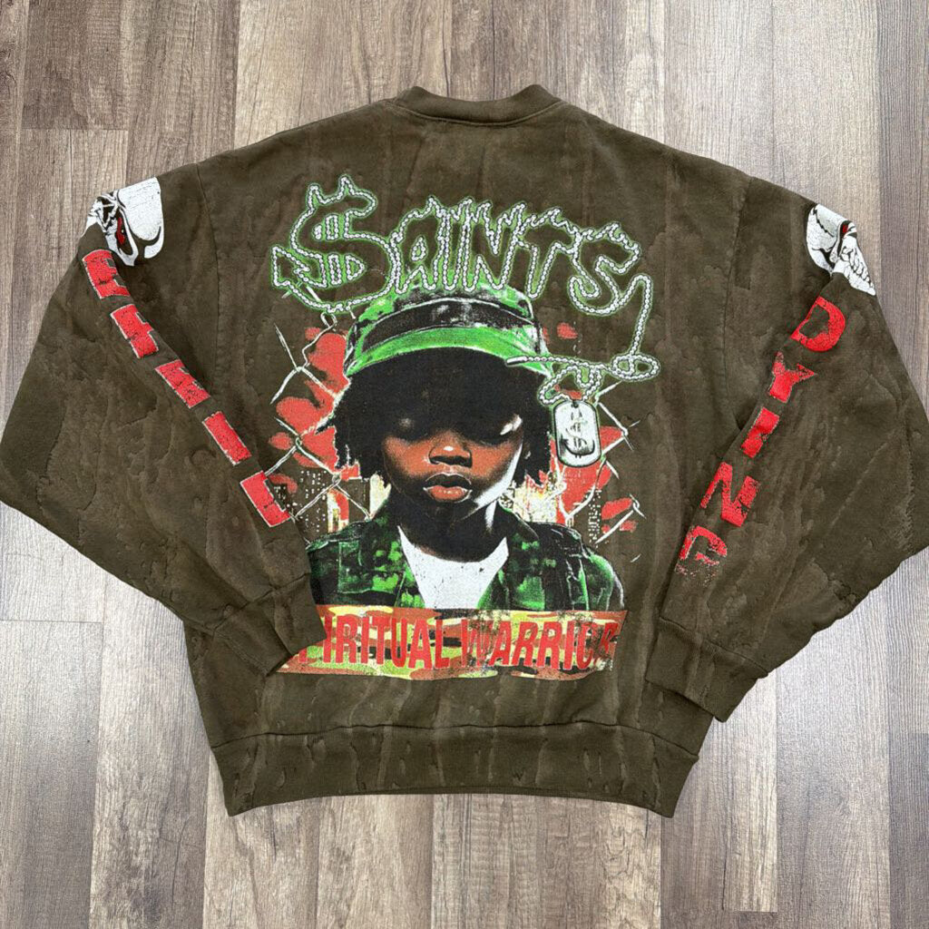 Saints Spiritual Warrior Crewneck