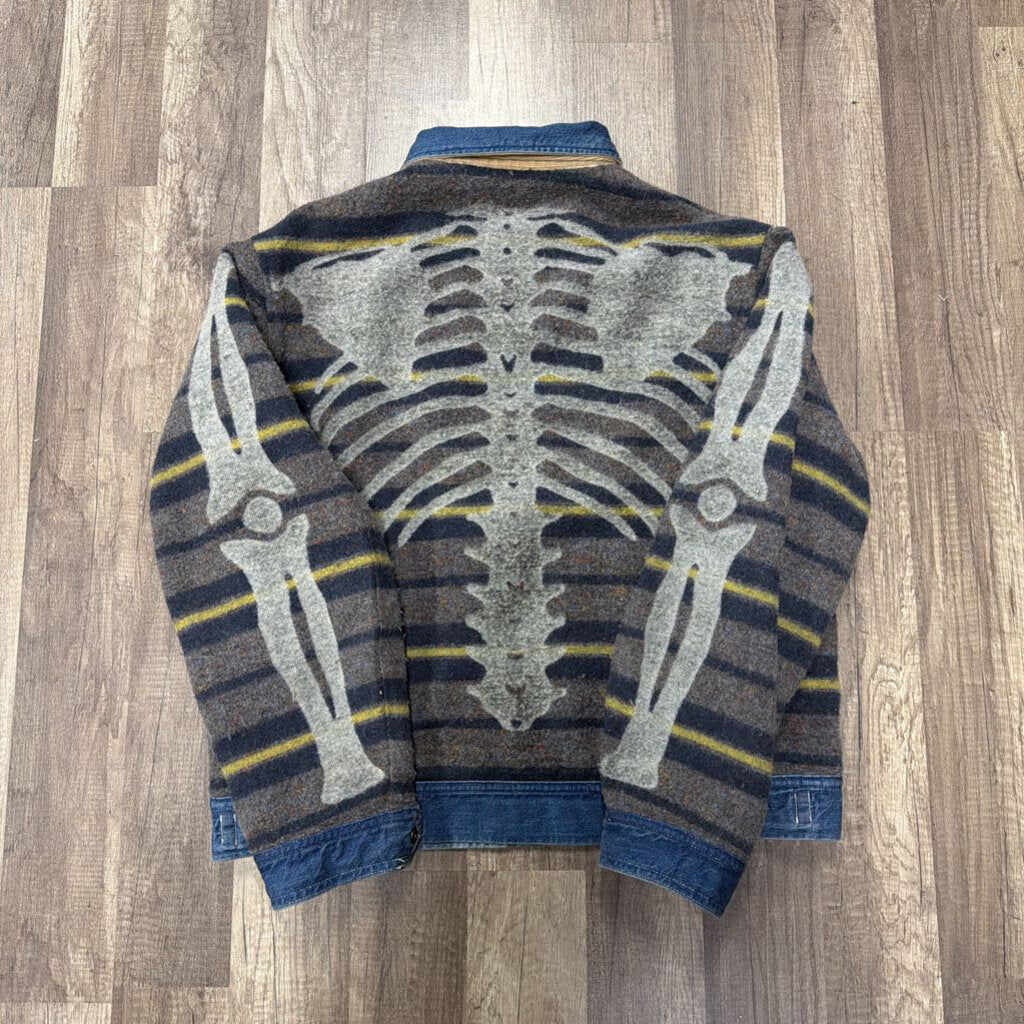 Kapital 11.5oz Denim Bone Lining Reversible Zip-Up Work Jacket