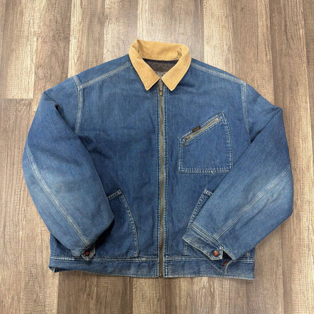 Kapital 11.5oz Denim Bone Lining Reversible Zip-Up Work Jacket