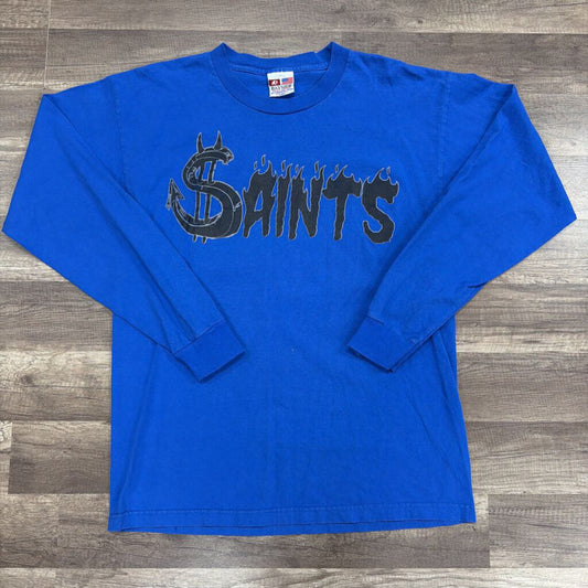 Saints blue logo shirt L/S