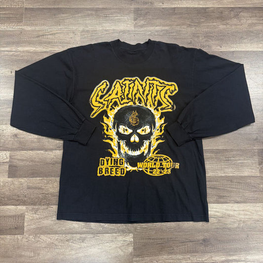 Saints dying breed tour black yellow L/S shirt