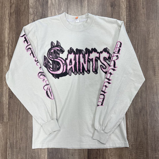 Saints Pink Script L/S Shirt