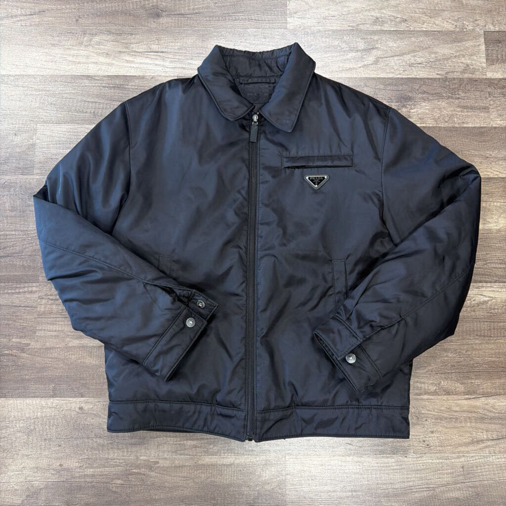 Prada Re-Nylon Puffer Jacket Black