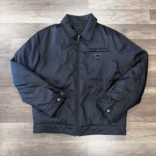 Prada Re-Nylon Puffer Jacket Black