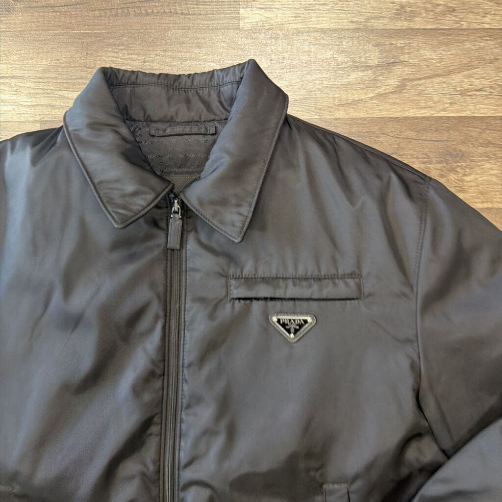 Prada Re-Nylon Puffer Jacket Black