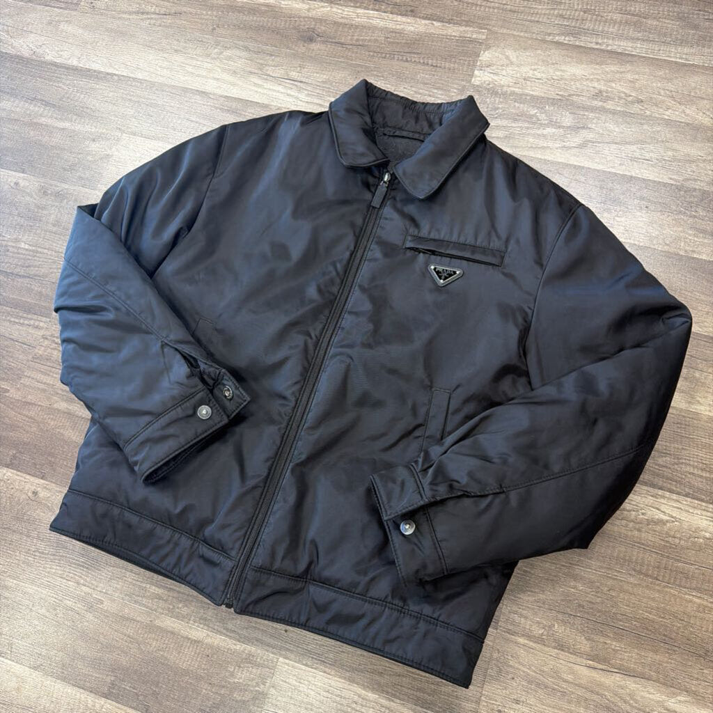Prada Re-Nylon Puffer Jacket Black