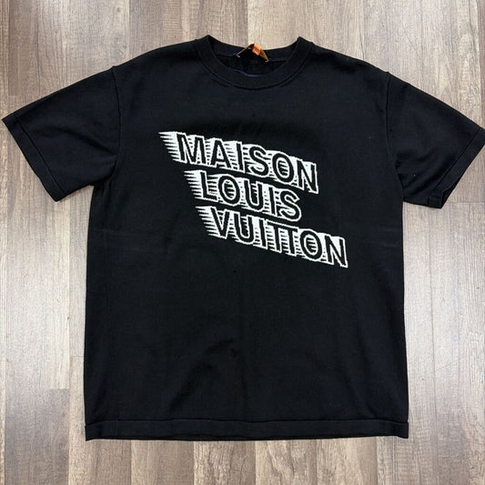 Lv Louis Vuitton Black white logo shirt