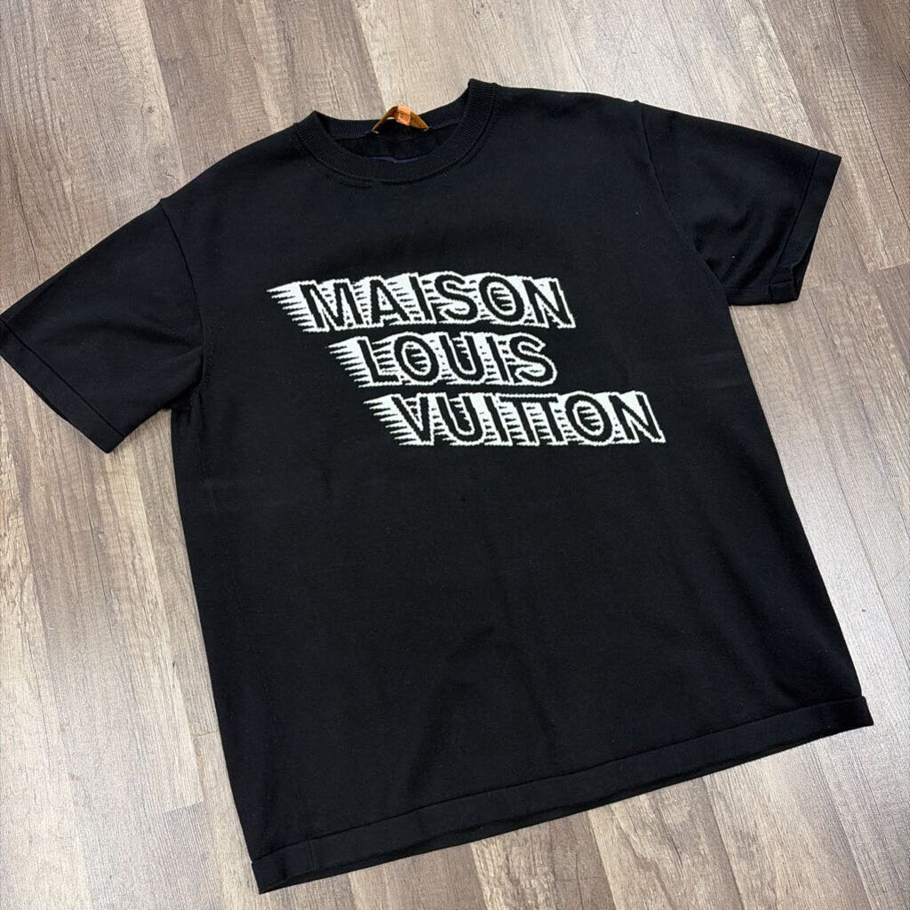 Lv Louis Vuitton Black white logo shirt