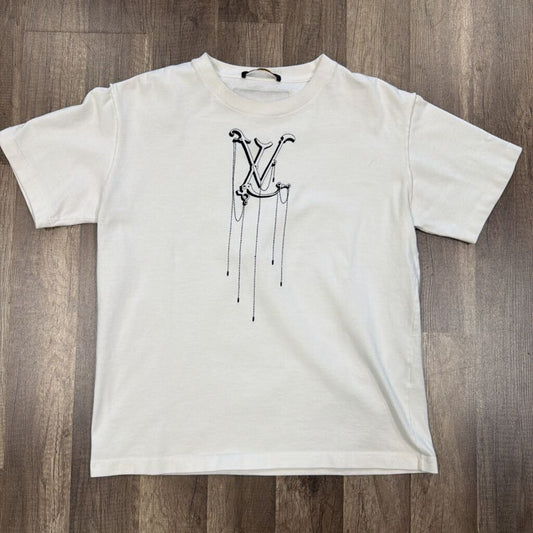 Louis Vuitton Embroidered Hook Logo Tee